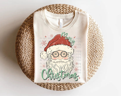 Merry Christmas Santa White Direct to Film Transfer