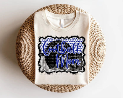 Football Mom Helmet in Frame Direct to Film Transfer
