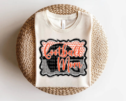 Football Mom Helmet in Frame Direct to Film Transfer
