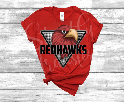 RedHawks Triangle Mascots Direct to Film Transfer