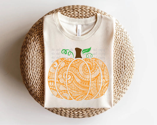 Mandala Pumpkin Direct to Film Transfer