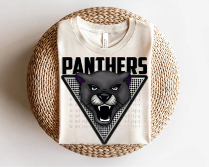 Panthers Triangle Mascots Direct to Film Transfer