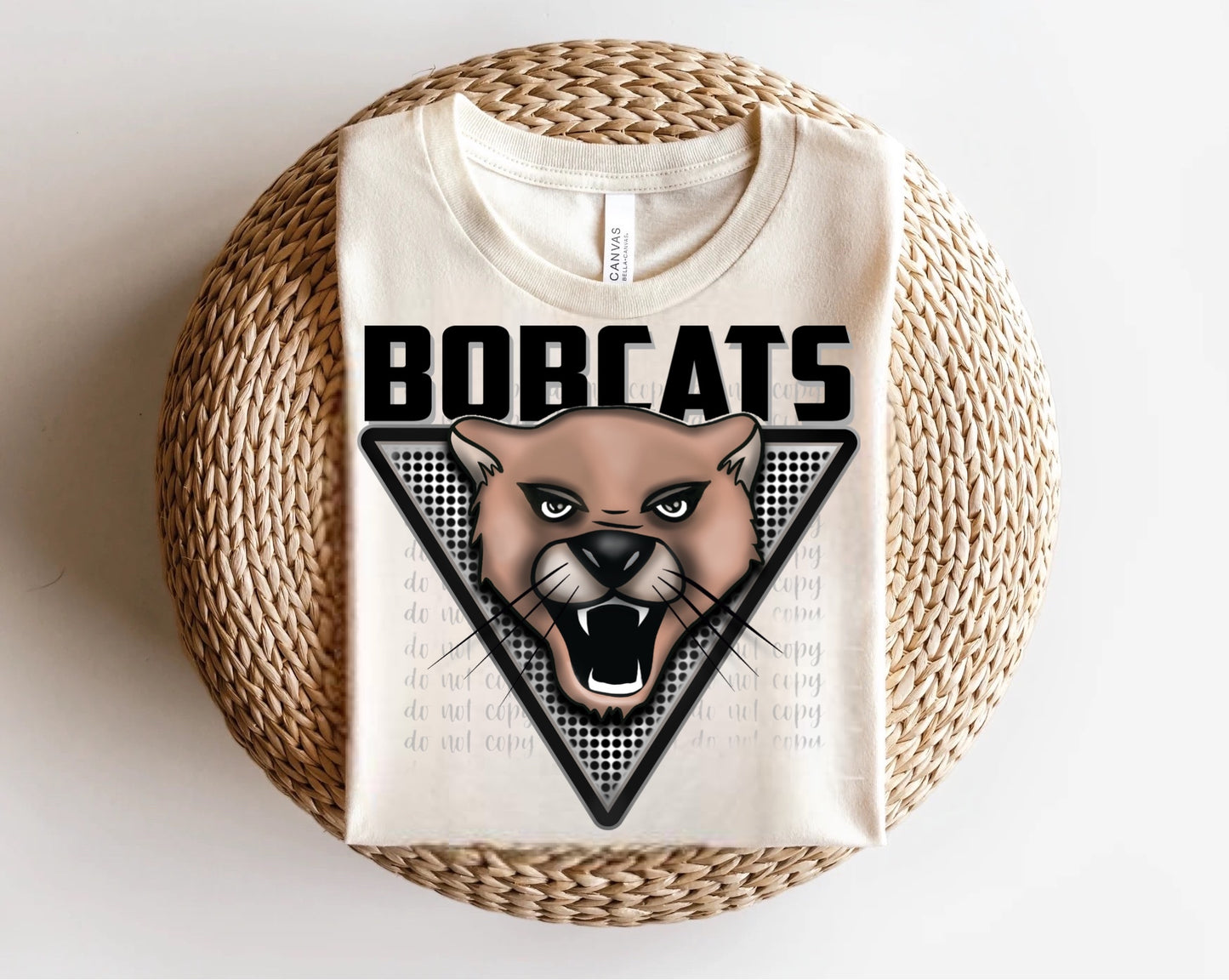 Bobcats Triangle Mascots Direct to Film Transfer