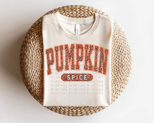 Pumpkin Spice Varsity Letters Direct to Film Transfer