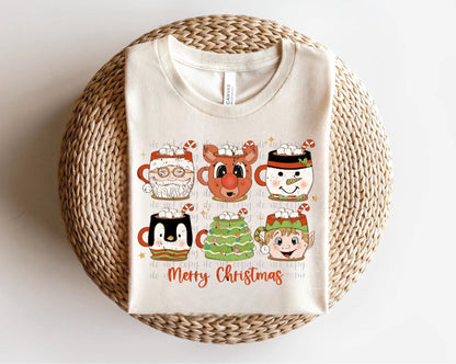 Christmas Coffee Mugs White Direct to Film Transfer