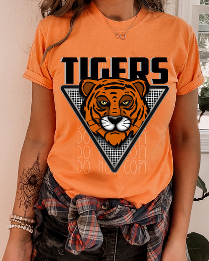 Tigers Triangle Mascots Direct to Film Transfer