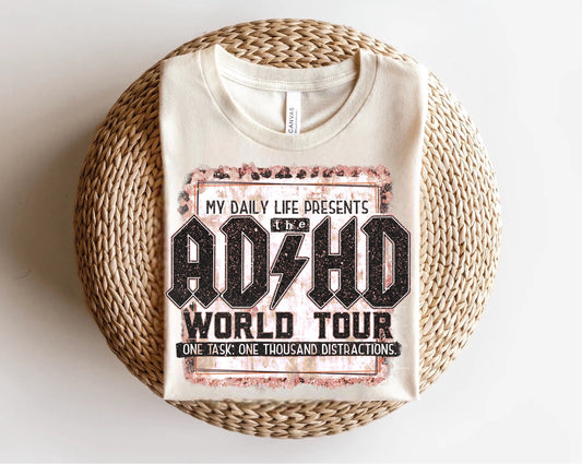 ADHD World Tour Pink Leopard Direct to Film Transfer