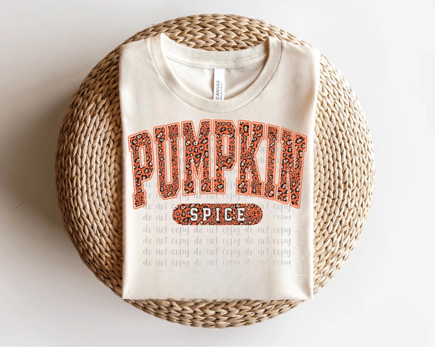 Pumpkin Spice Varsity Letters Direct to Film Transfer