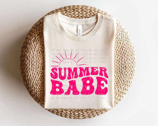 Summer Babe Pink Direct to Film Transfer