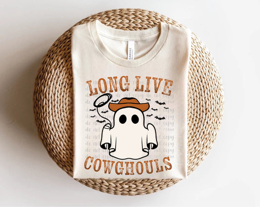 Long Live Cowghouls Burnt Orange Direct to Film Transfer