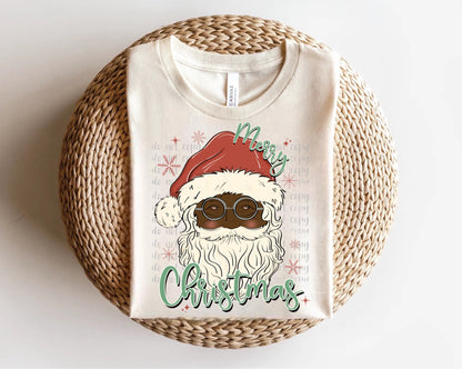 Merry Christmas Santa Dark Direct to Film Transfer