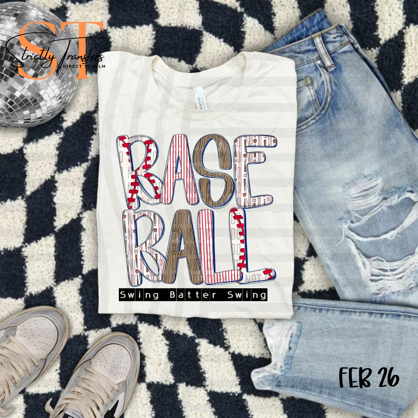 Baseball - 2 options Direct to Film Transfers