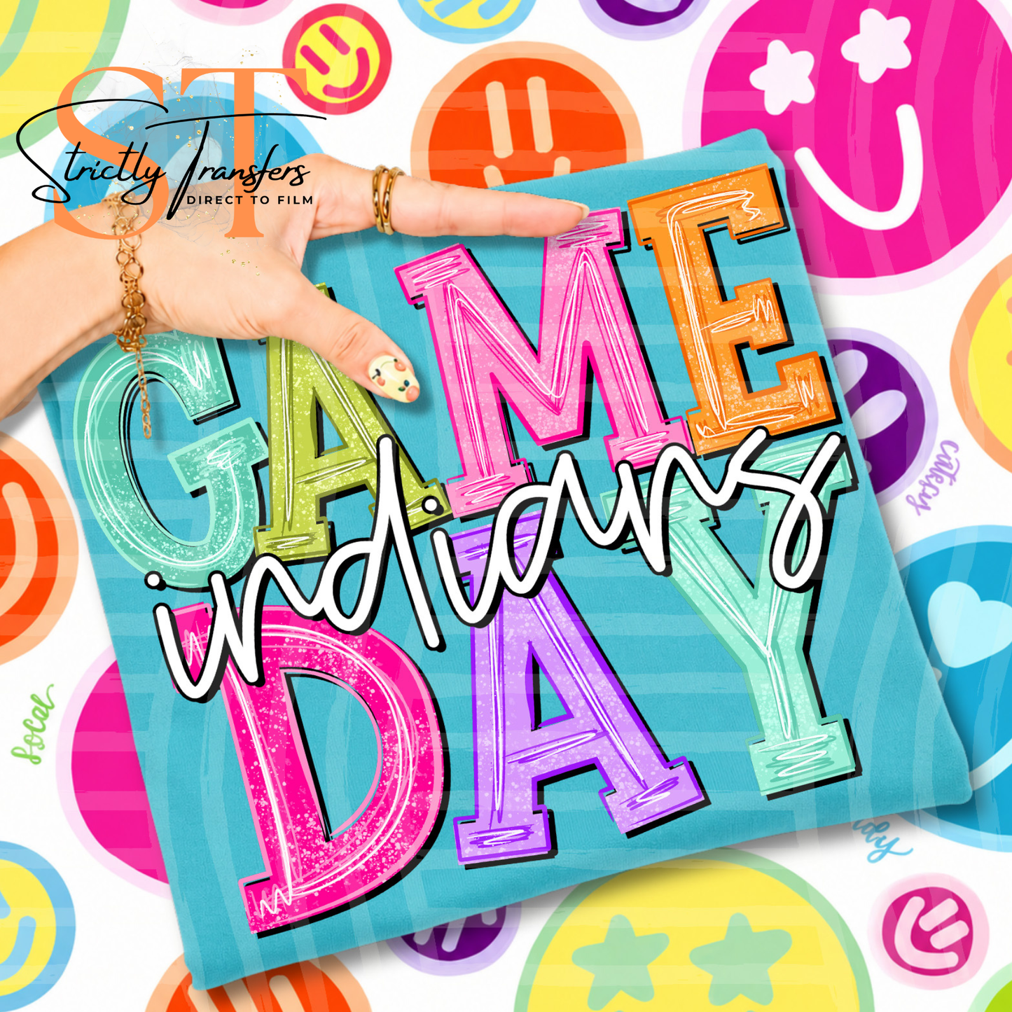 Colorful Game Day Mascots Direct to Film Transfers