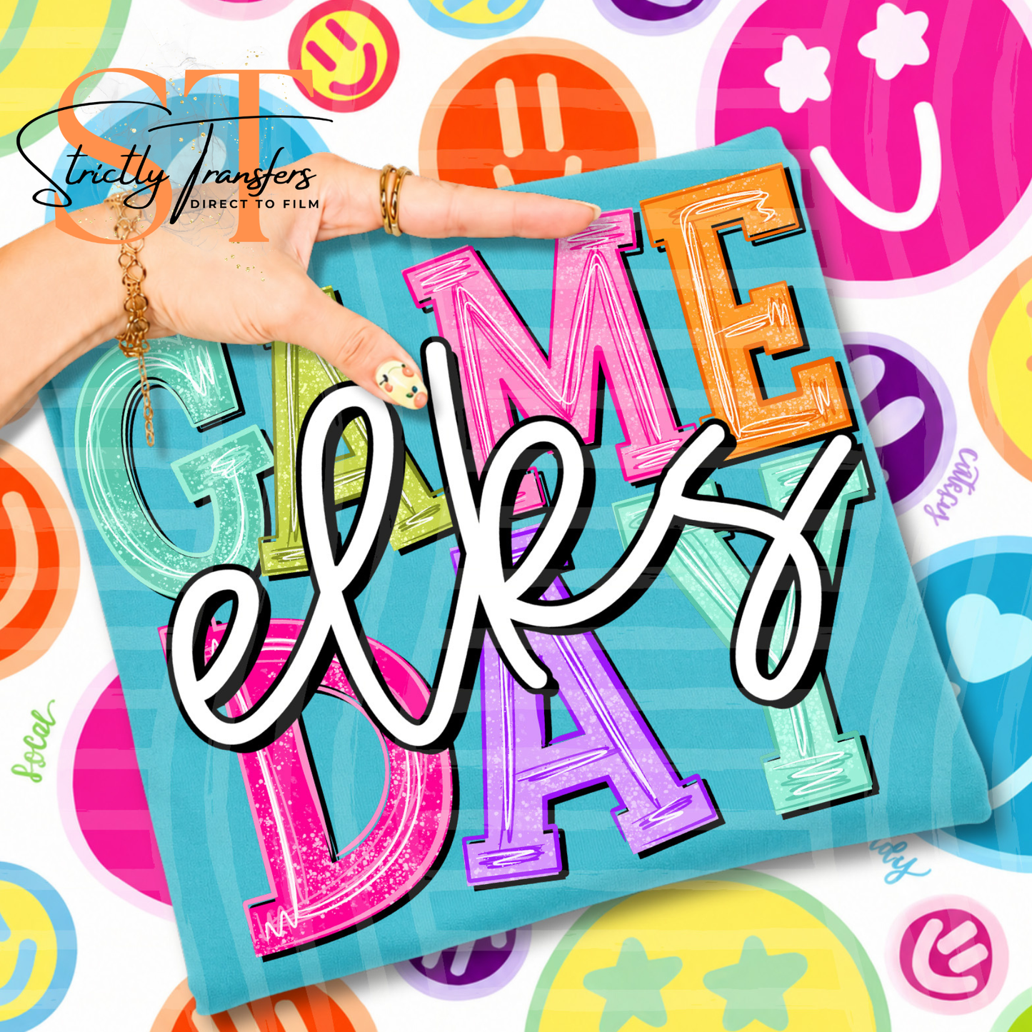 Colorful Game Day Mascots Direct to Film Transfers