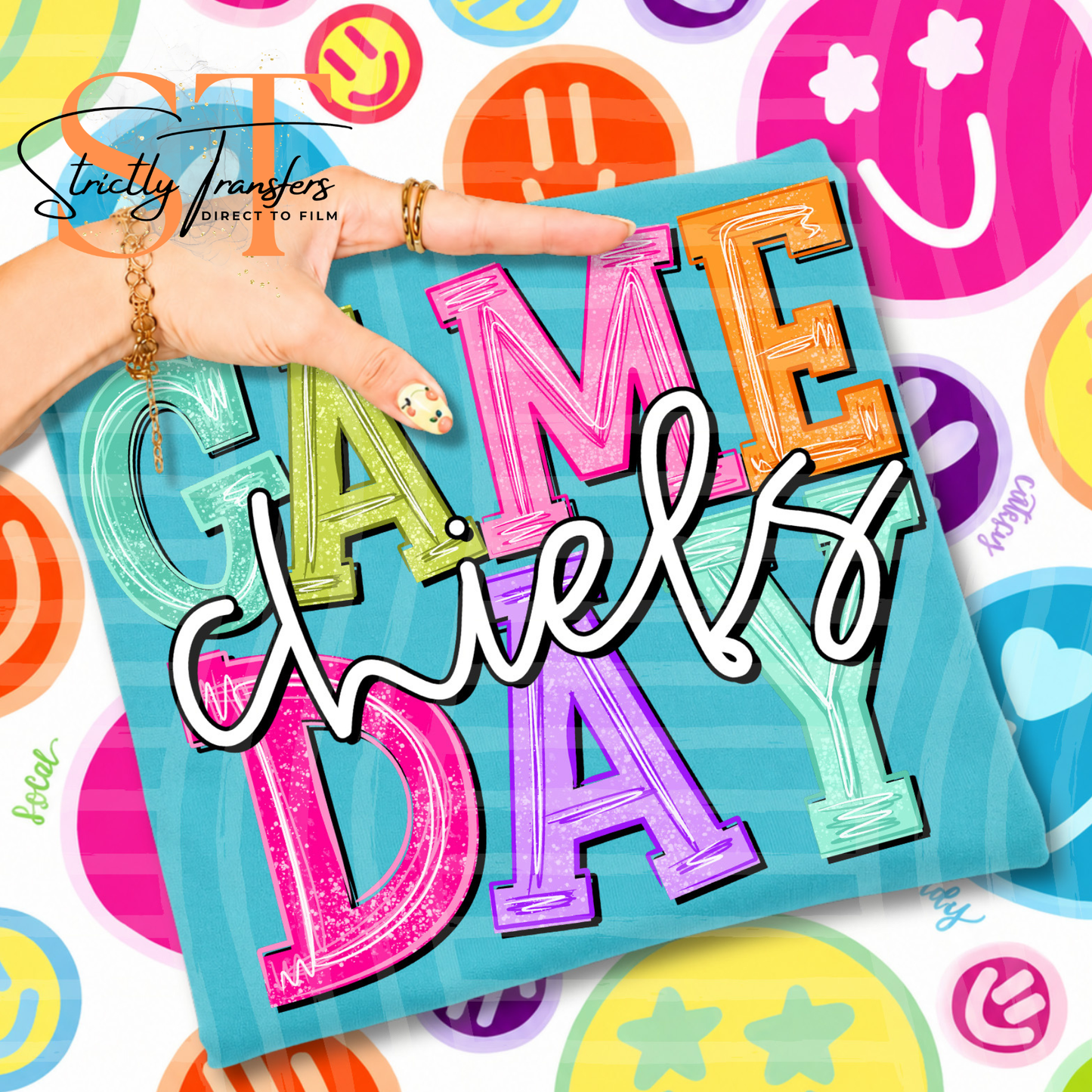 Colorful Game Day Mascots Direct to Film Transfers