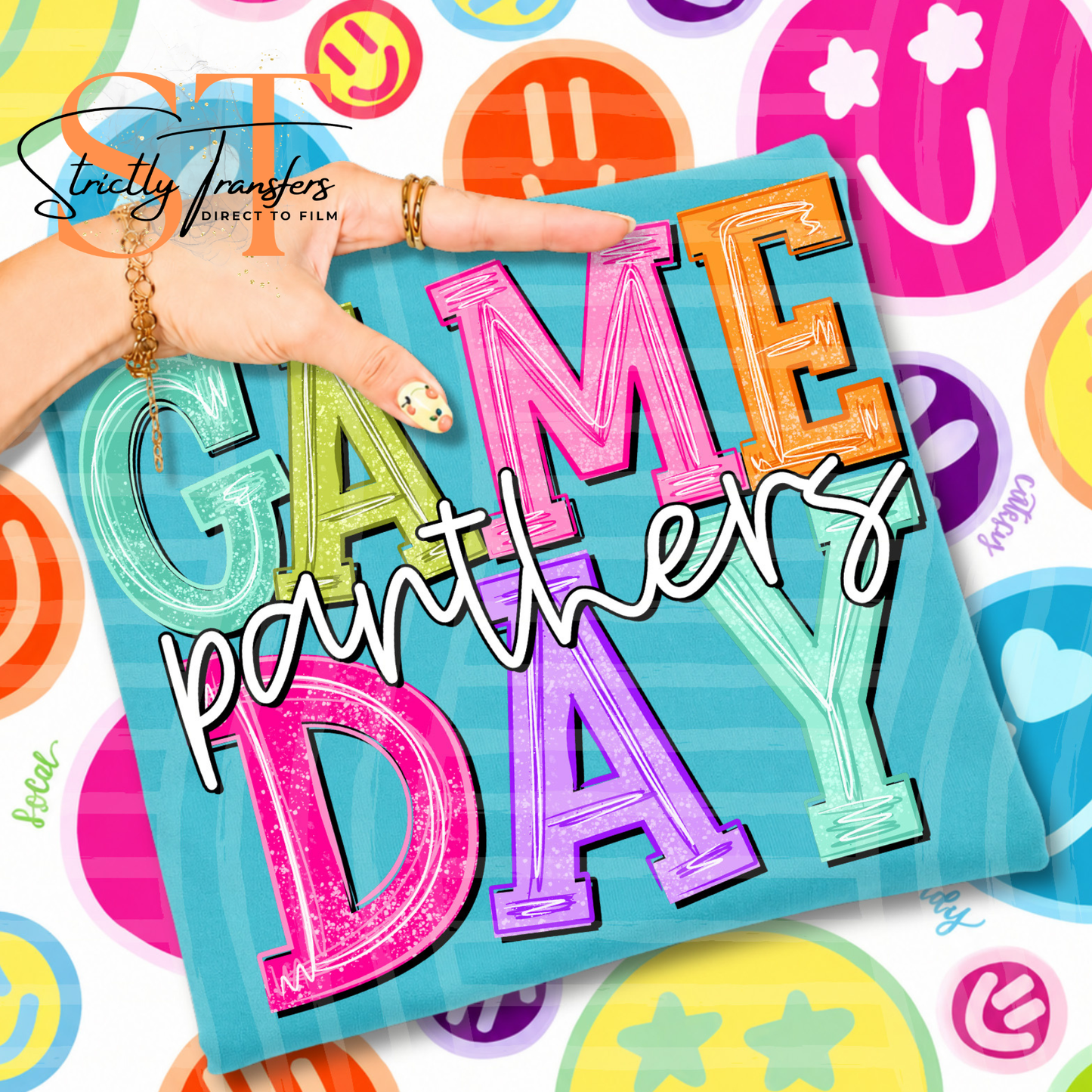 Colorful Game Day Mascots Direct to Film Transfers