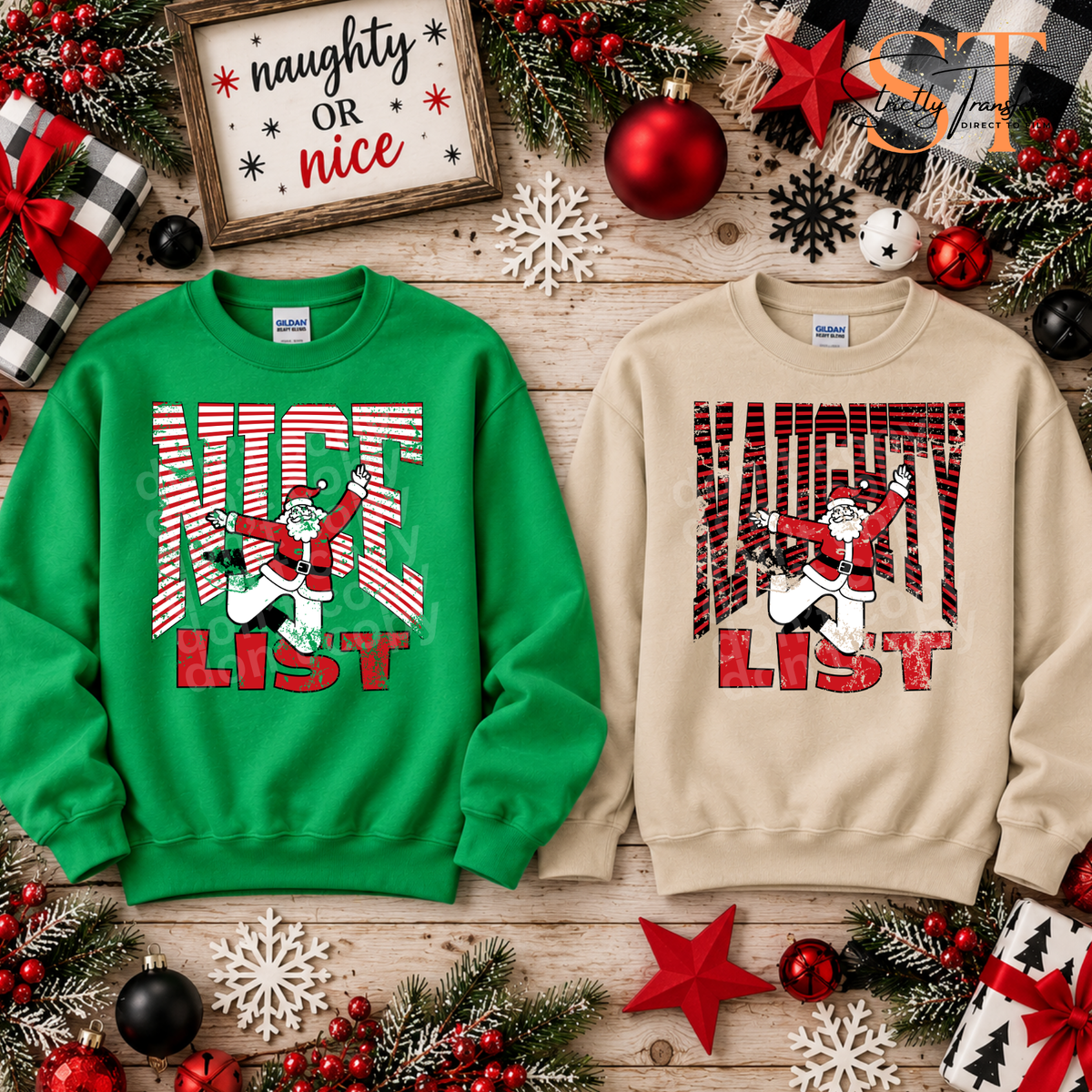 Naughty & Nice List Direct to Film Transfers