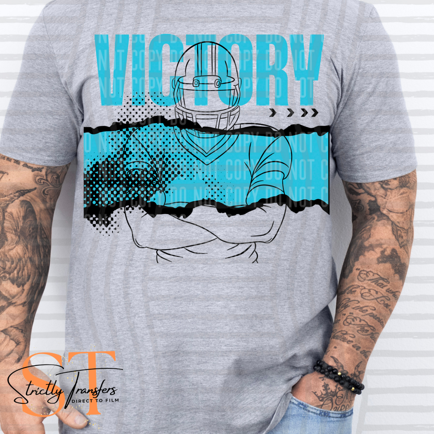 Victory Football - 10 colors Direct to Film Transfers