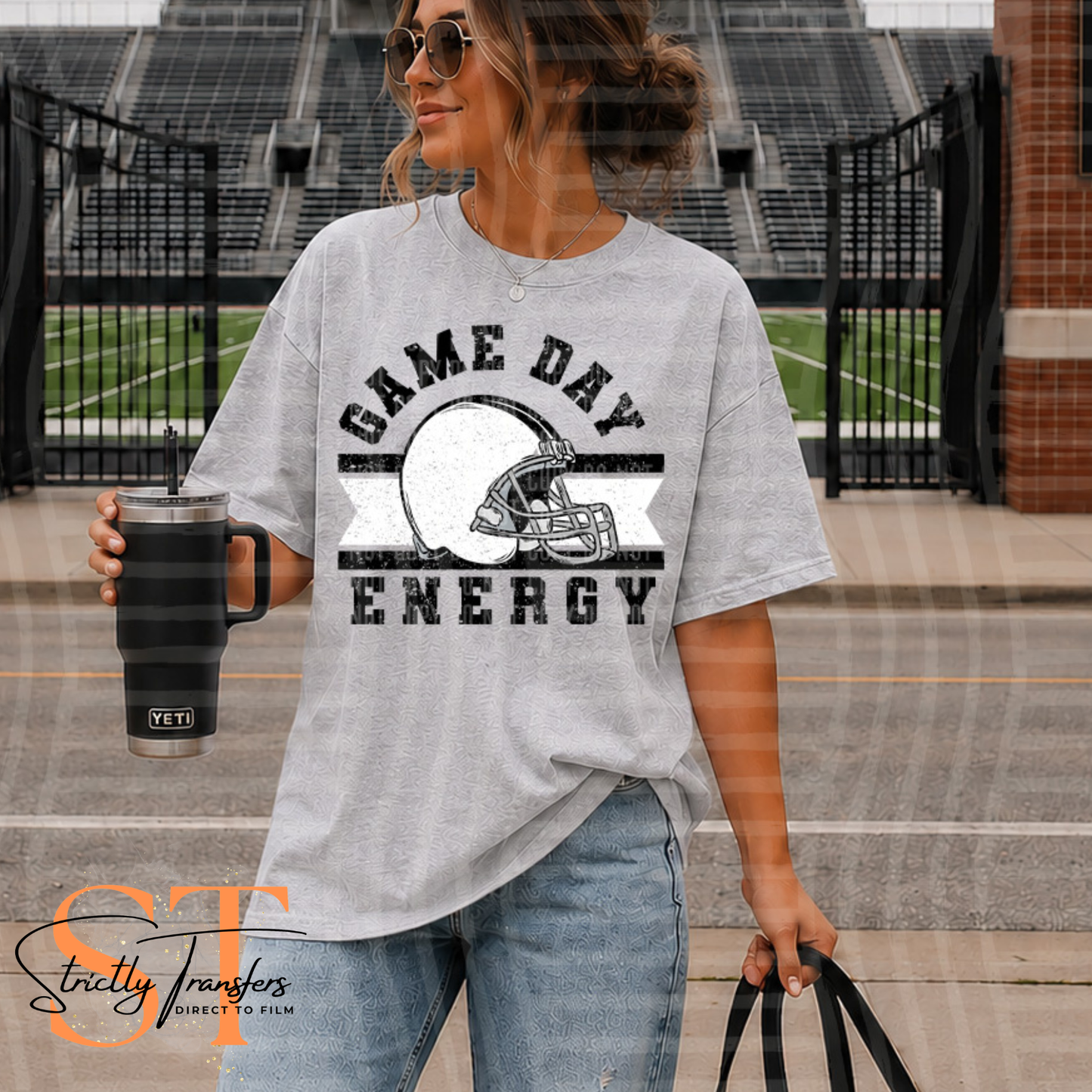 Game Day Energy Football - 10 colors Direct to Film Transfers