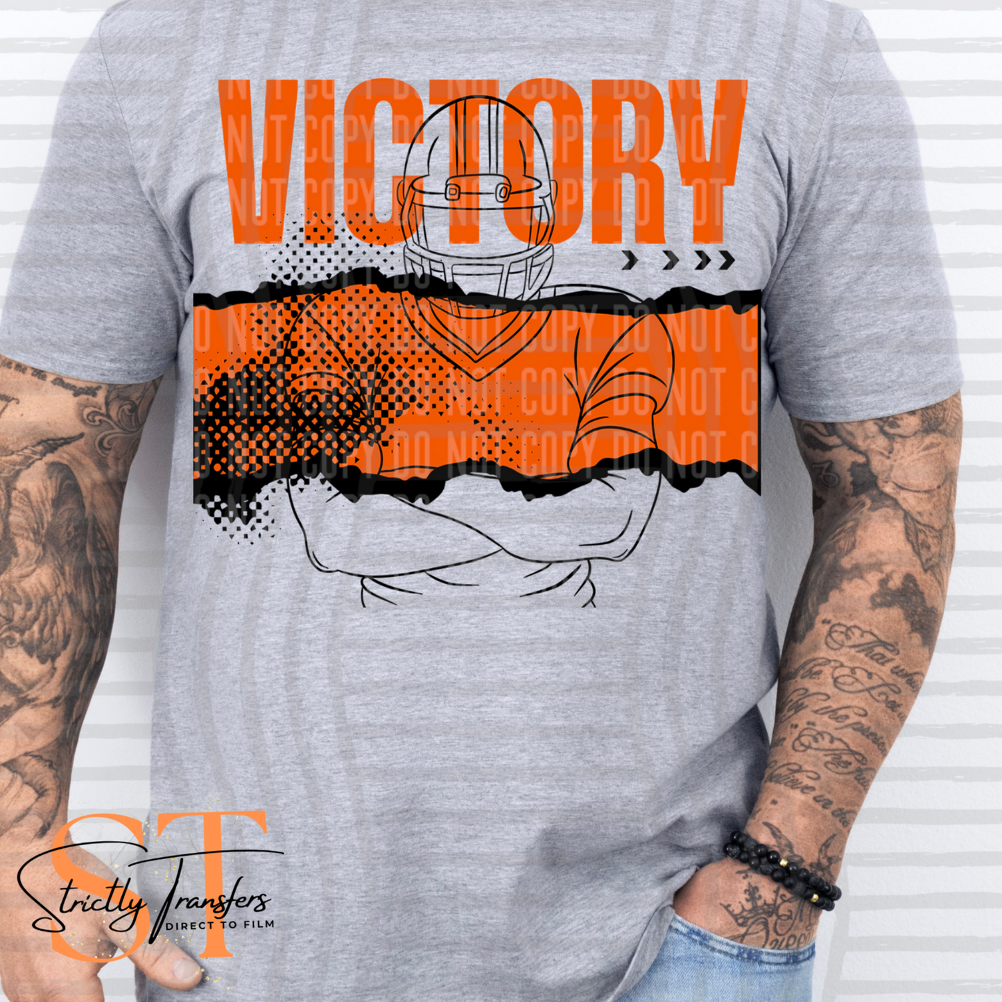 Victory Football - 10 colors Direct to Film Transfers