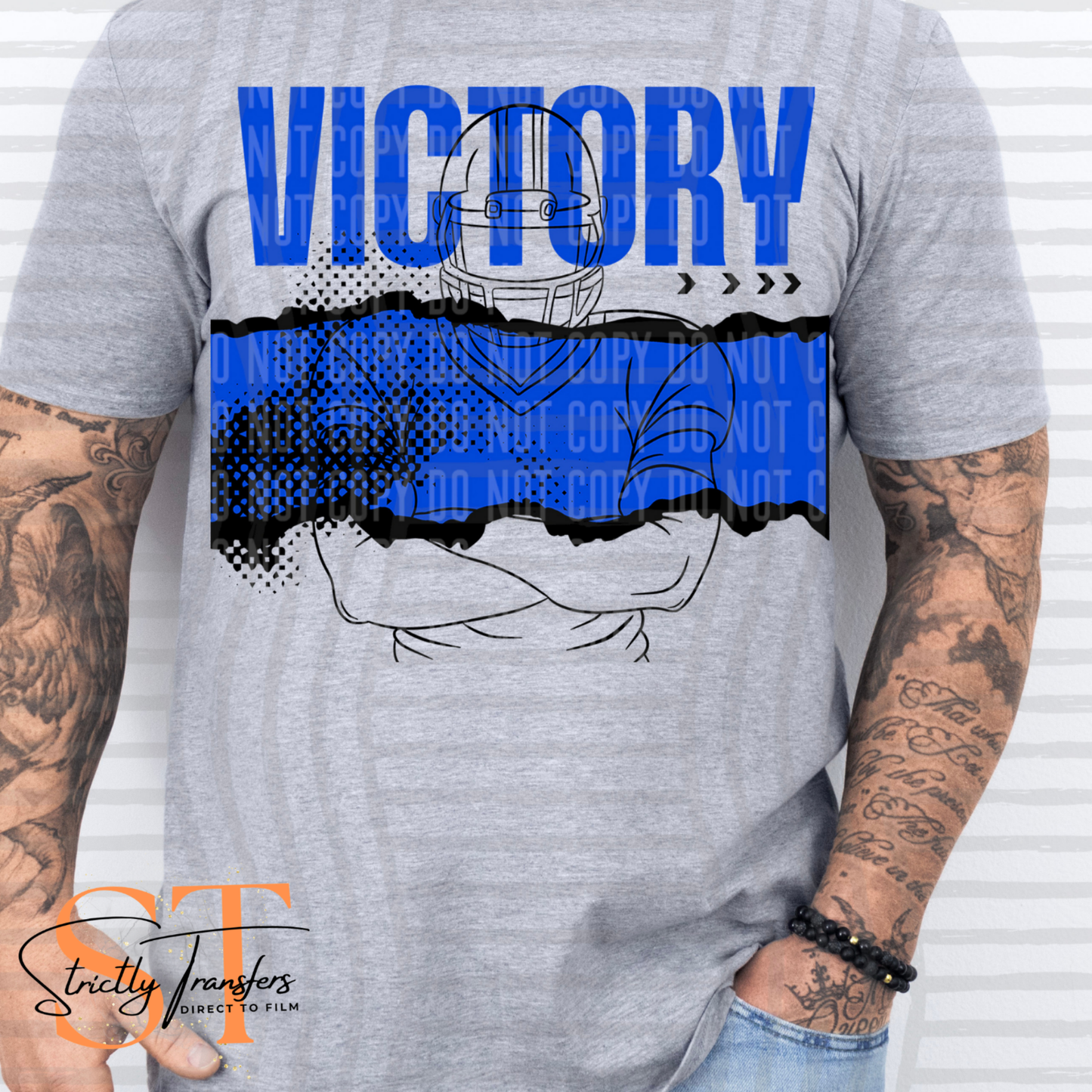 Victory Football - 10 colors Direct to Film Transfers