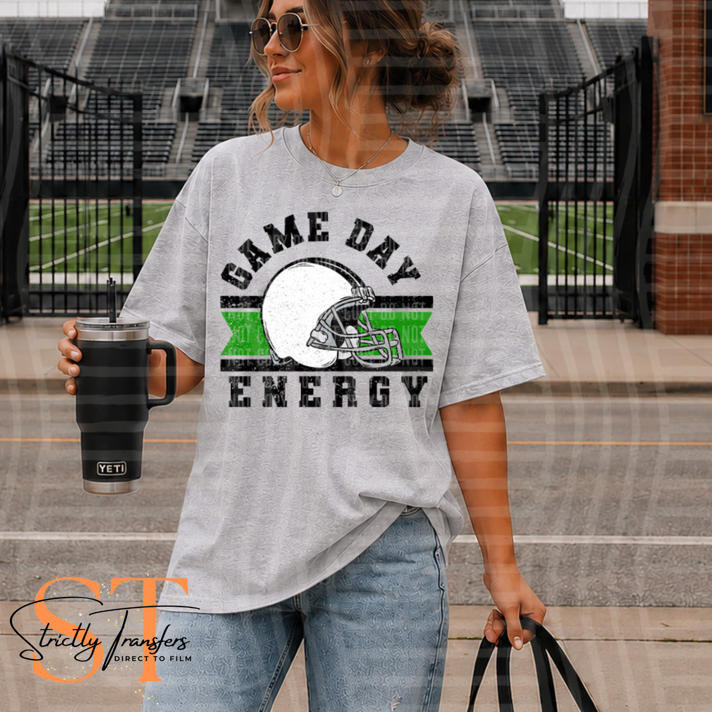 Game Day Energy Football - 10 colors Direct to Film Transfers