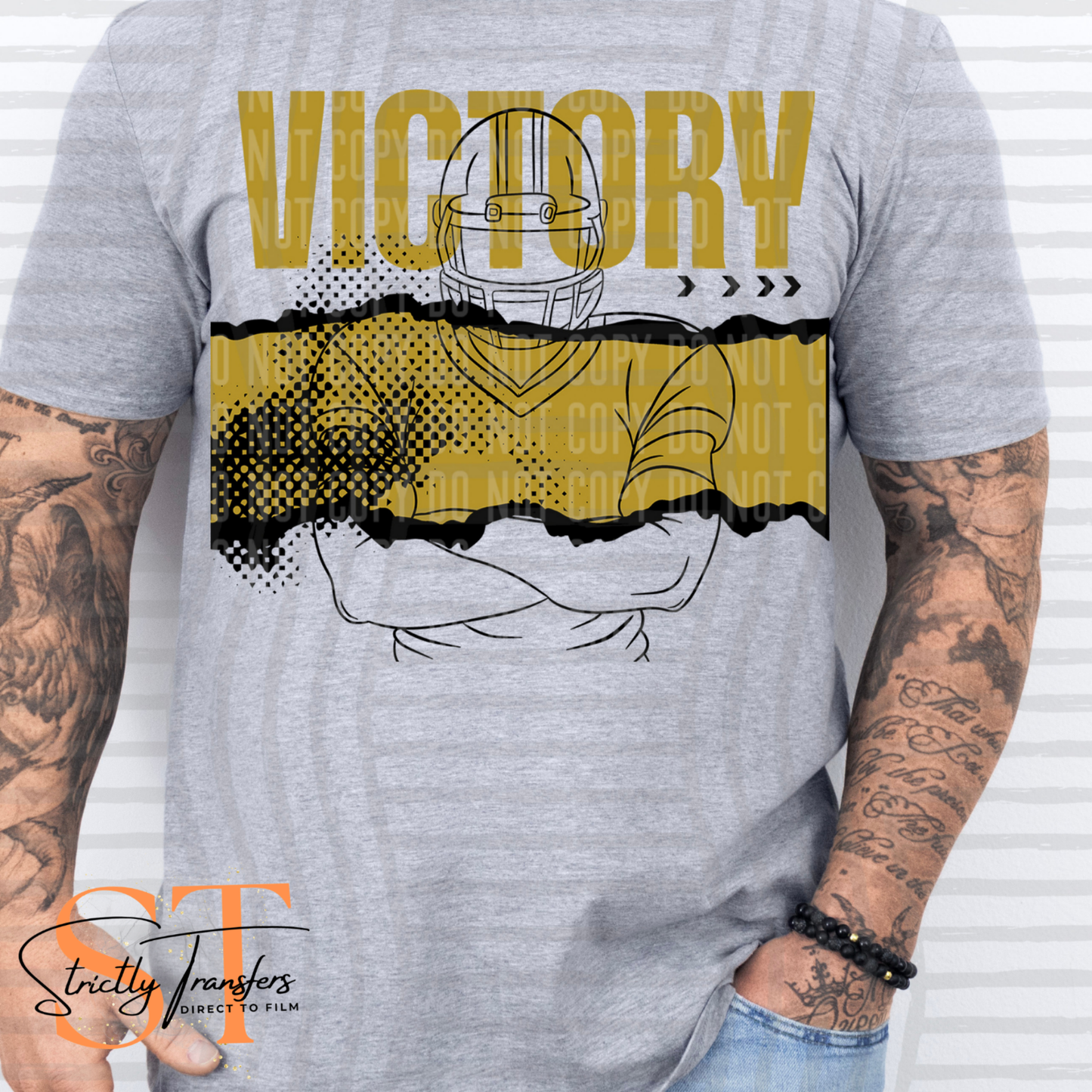 Victory Football - 10 colors Direct to Film Transfers