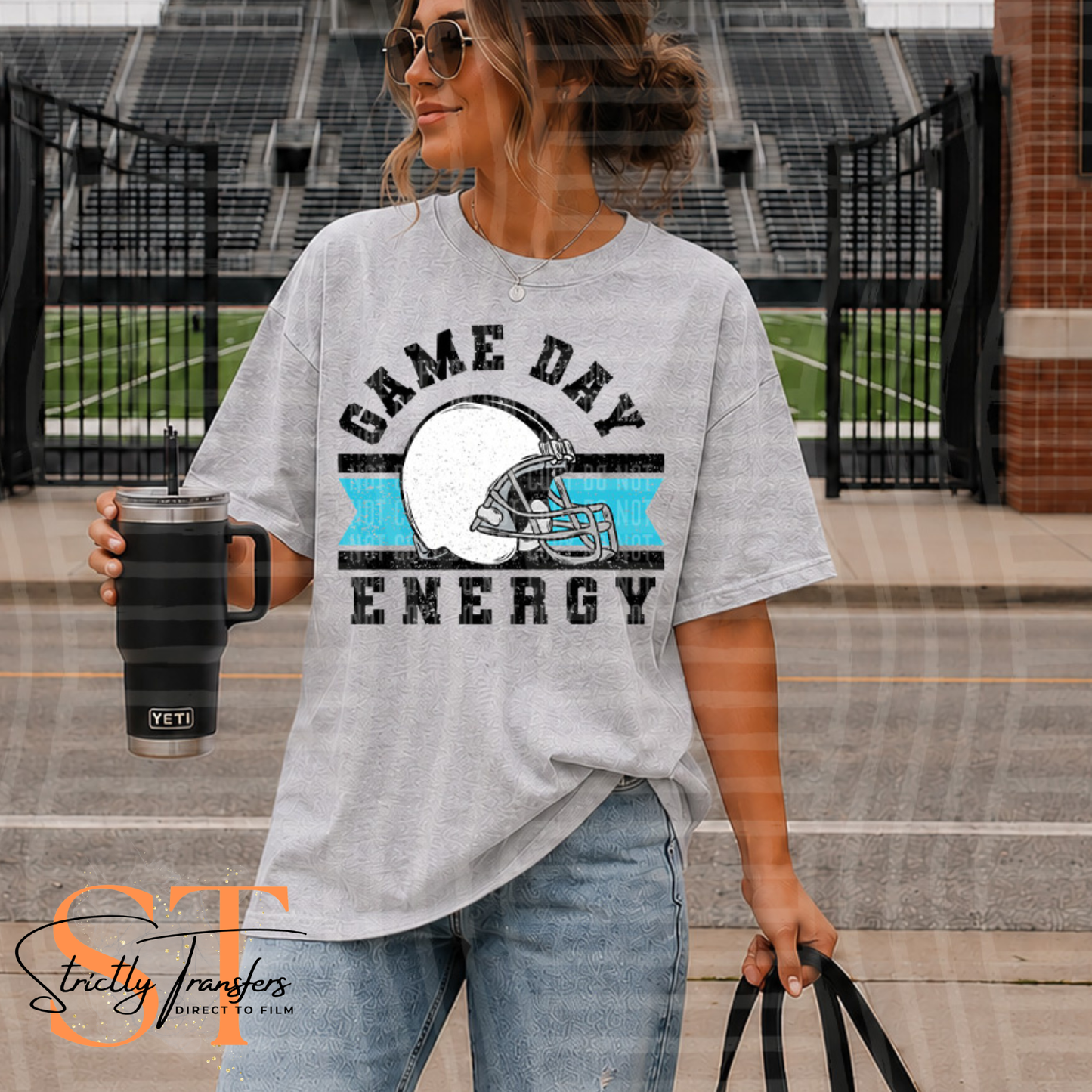 Game Day Energy Football - 10 colors Direct to Film Transfers