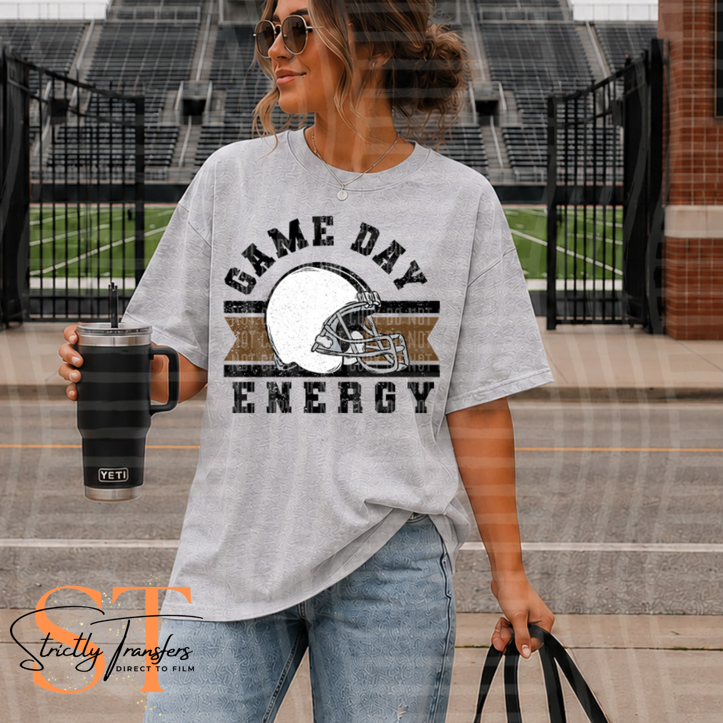 Game Day Energy Football - 10 colors Direct to Film Transfers