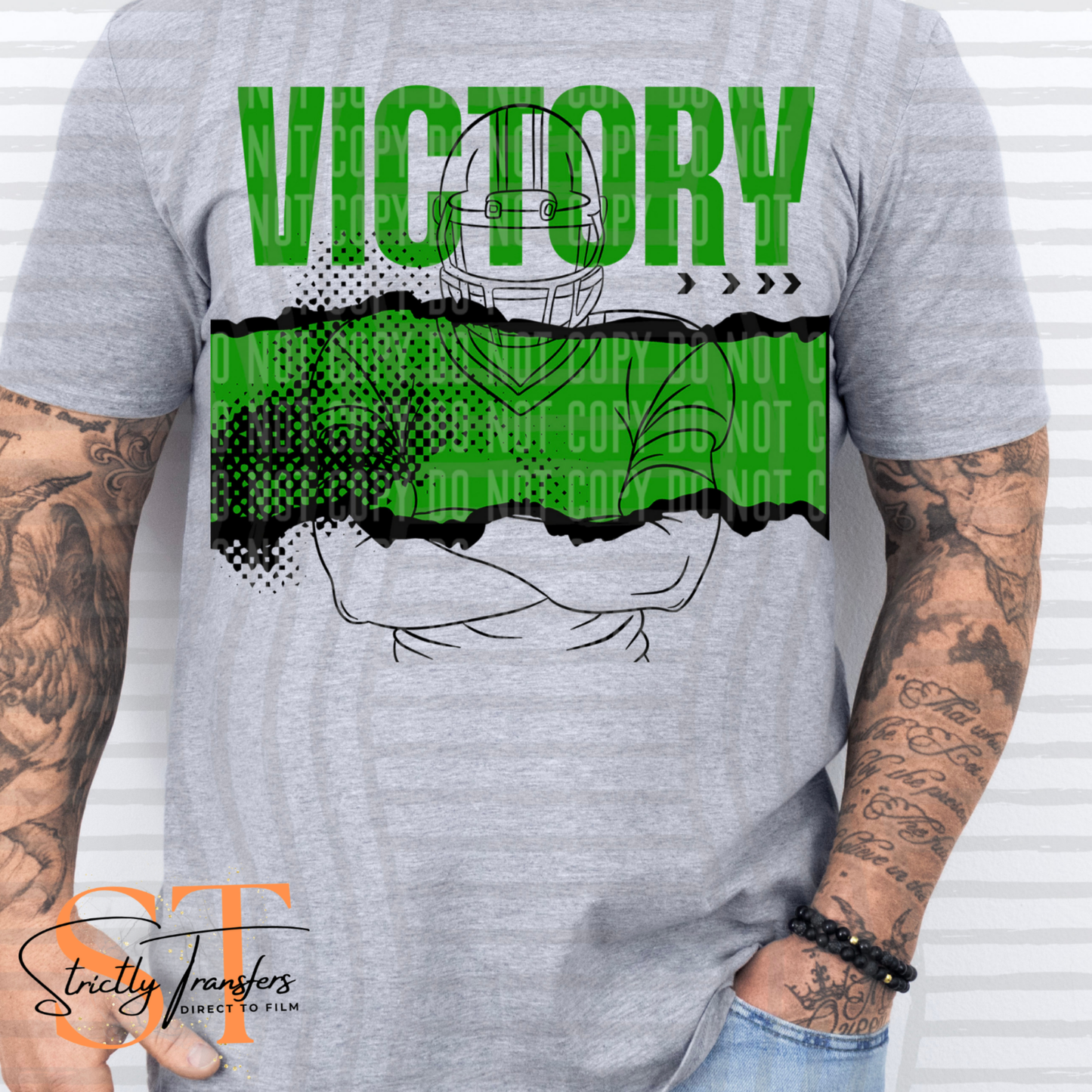 Victory Football - 10 colors Direct to Film Transfers