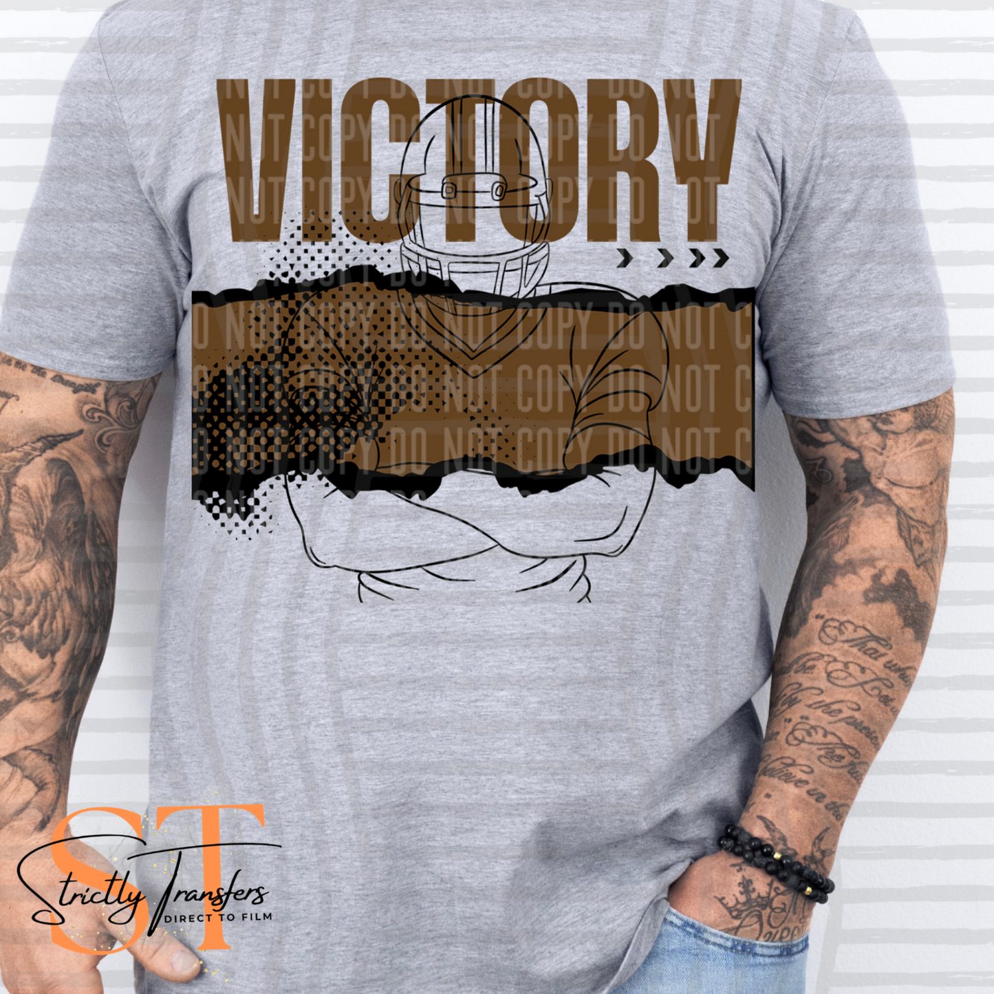 Victory Football - 10 colors Direct to Film Transfers