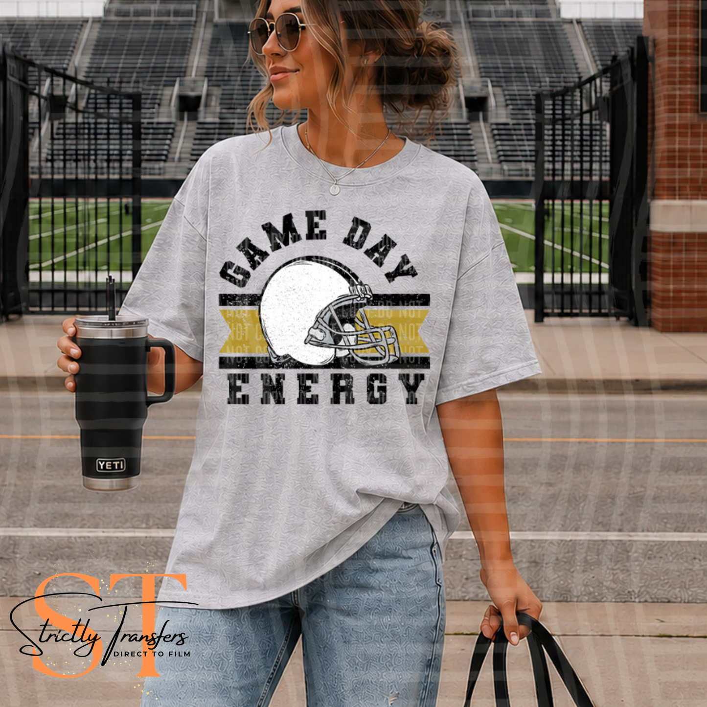 Game Day Energy Football - 10 colors Direct to Film Transfers