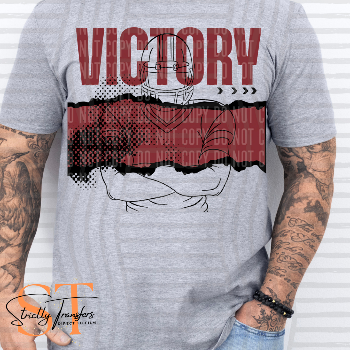 Victory Football - 10 colors Direct to Film Transfers