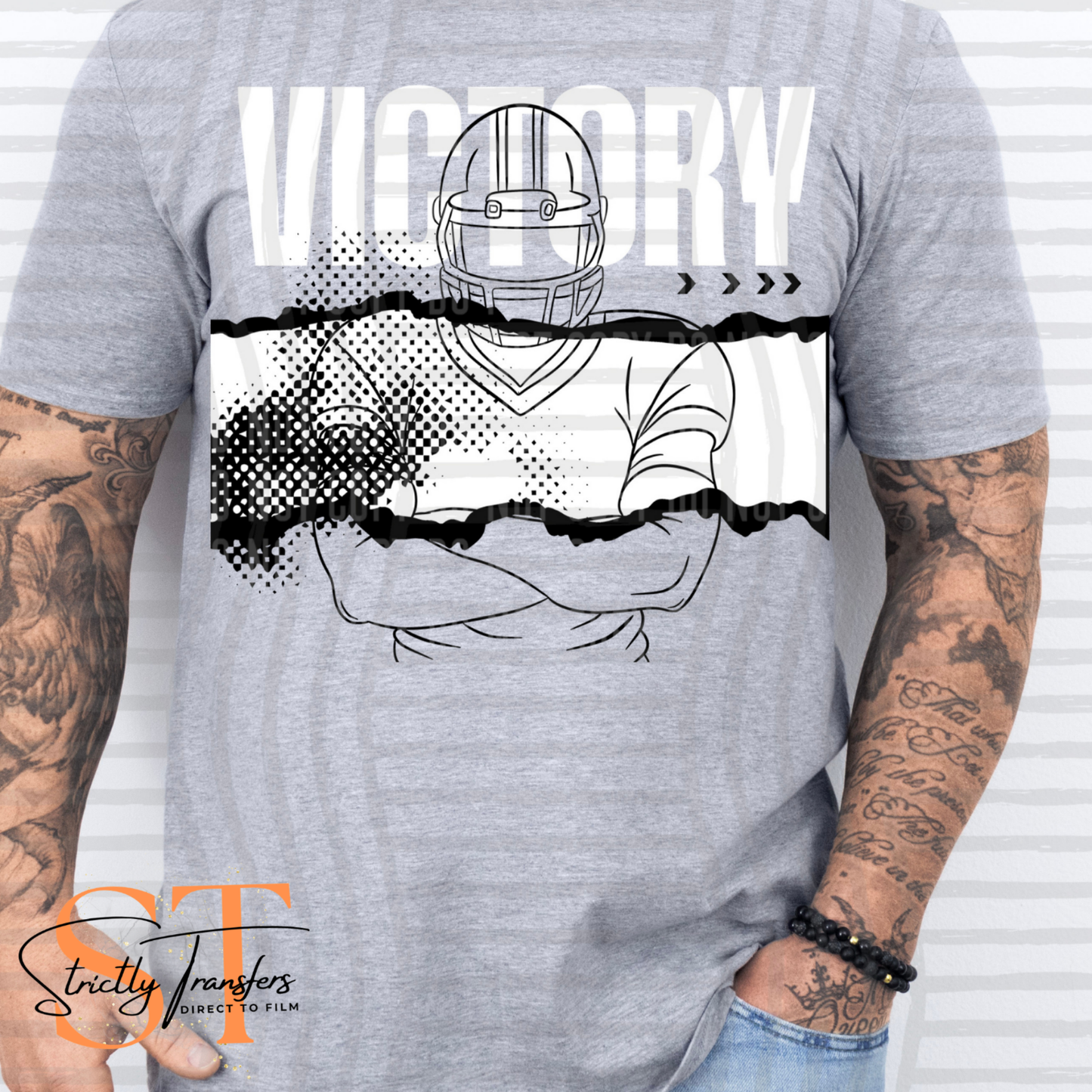 Victory Football - 10 colors Direct to Film Transfers