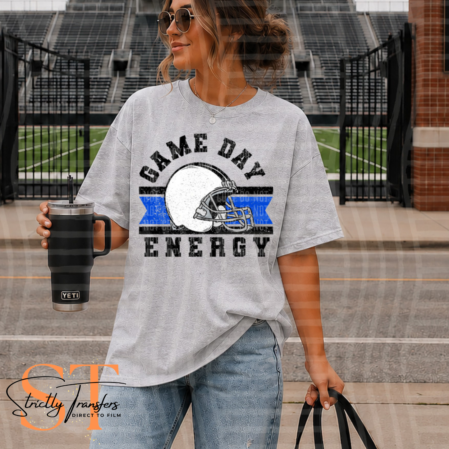Game Day Energy Football - 10 colors Direct to Film Transfers