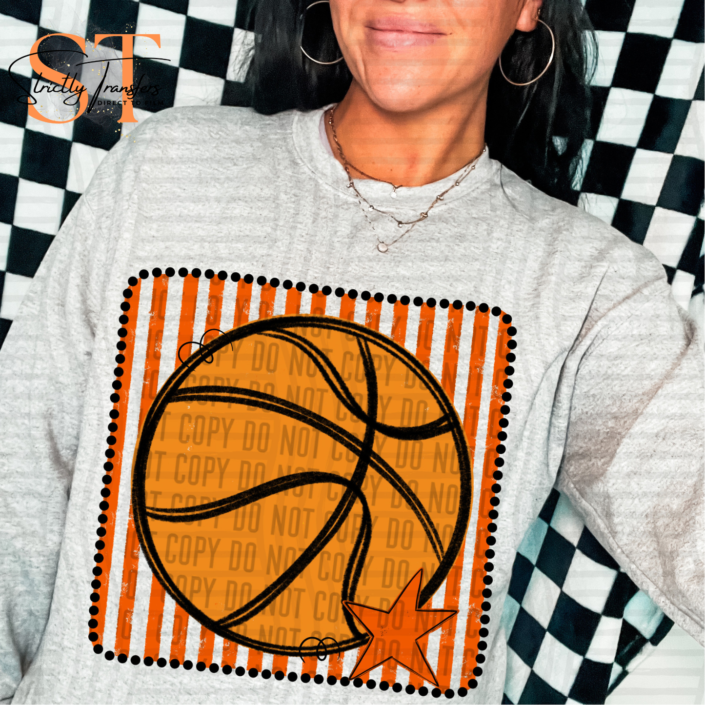 Distressed Basketball Squares- Multiple Colors Direct to Film Transfers