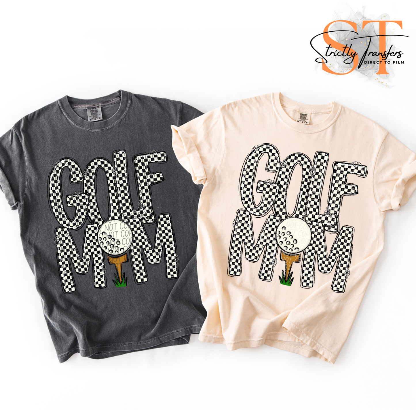 Golf Mom - 2 colors Direct to Film Transfers