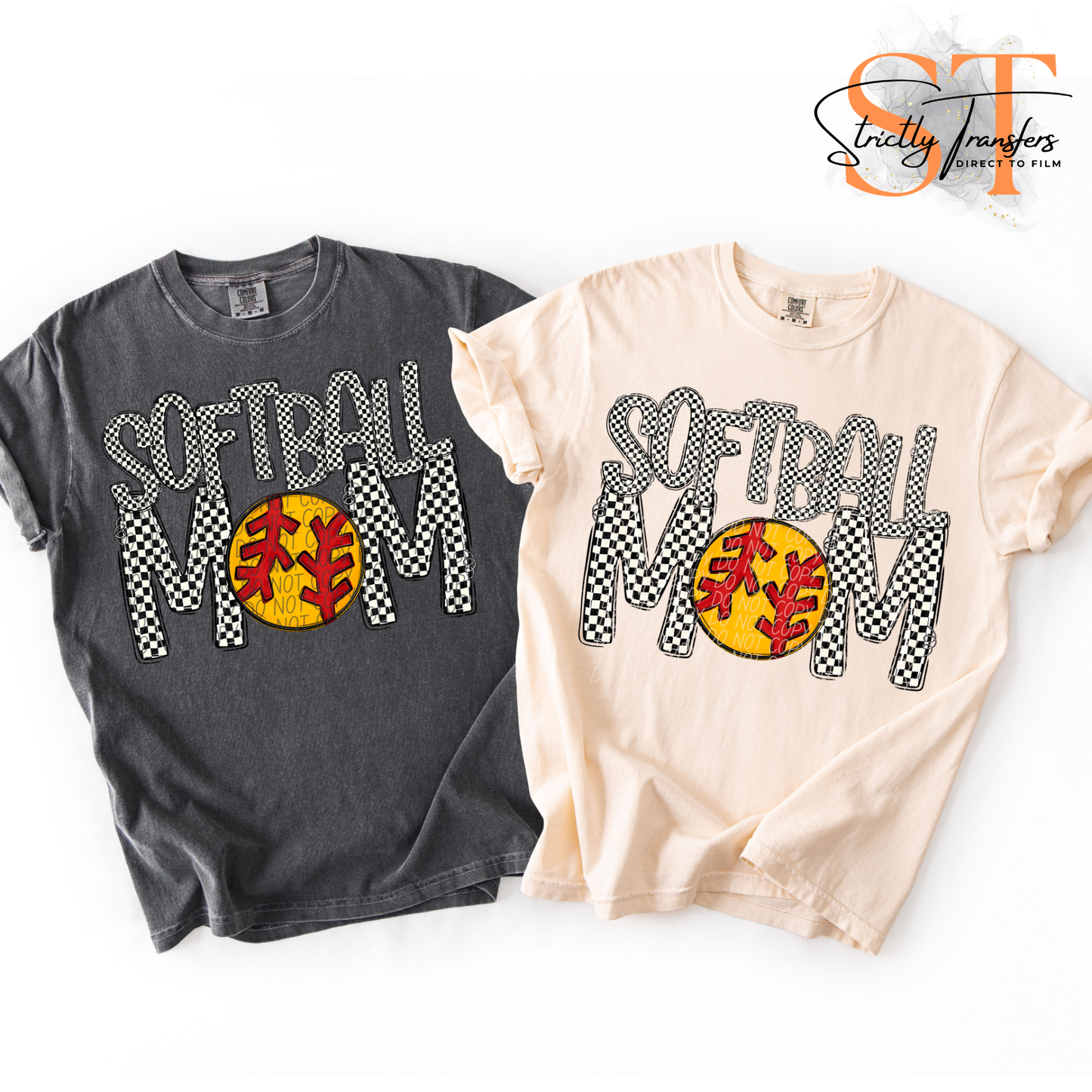Softball Mom - 2 colors Direct to Film Transfers