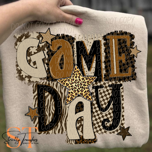 Brown Game Day - Multiple Options Direct to Film Transfers