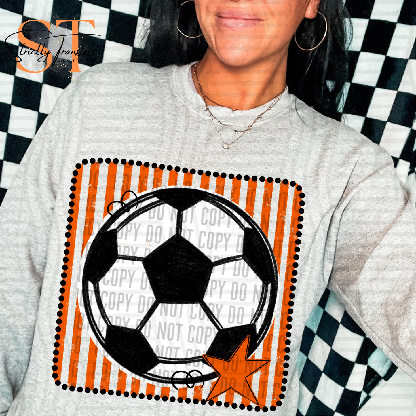Distressed Soccer Squares- Multiple Colors Direct to Film Transfers