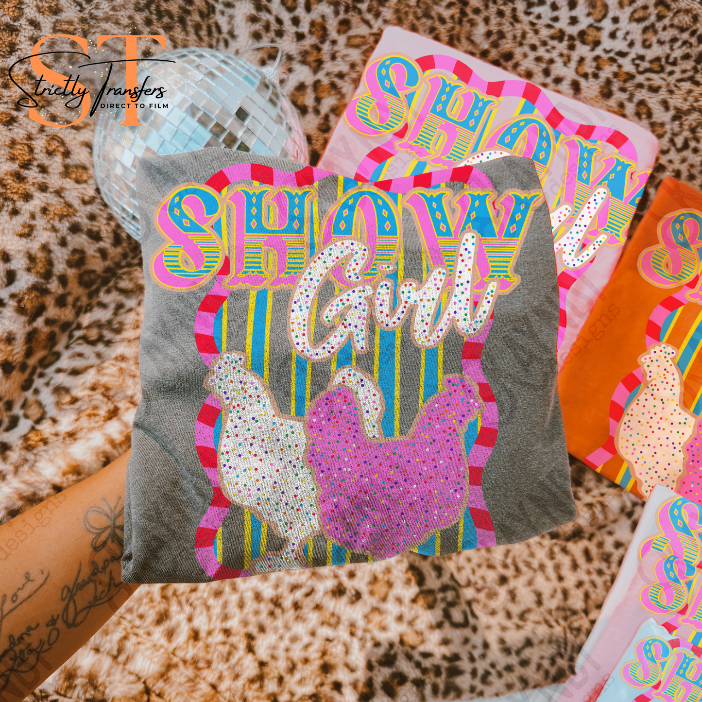 Show Girl - 6 Animal Options Direct to Film Transfers