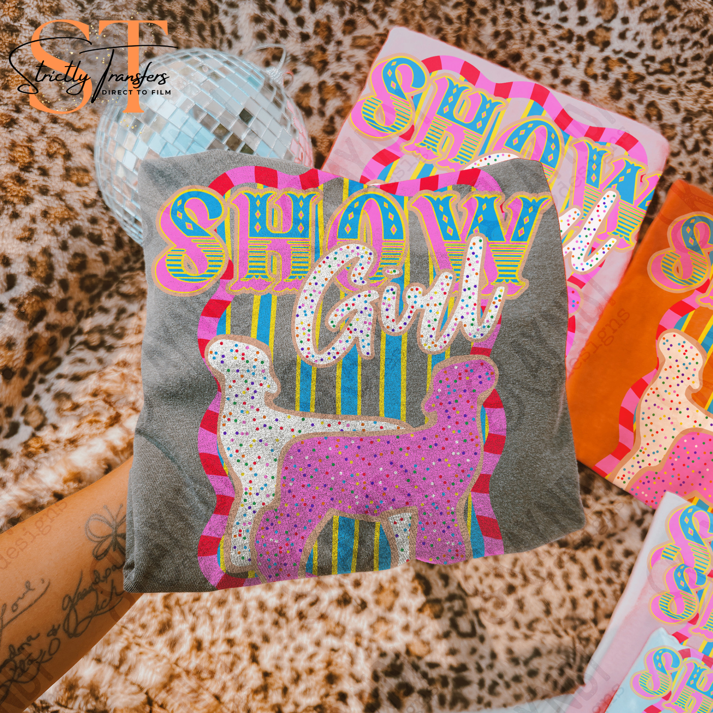 Show Girl - 6 Animal Options Direct to Film Transfers