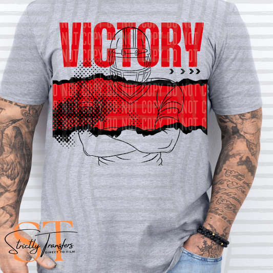 Victory Football - 10 colors Direct to Film Transfers