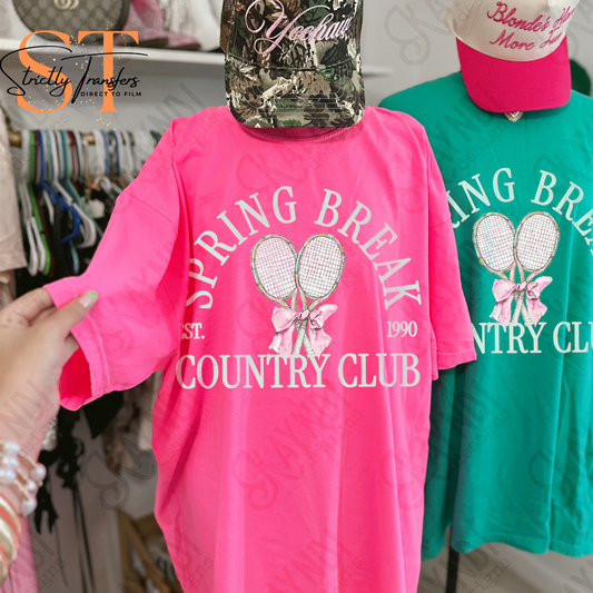 Spring Break Country Club Tennis Direct to Film Transfers
