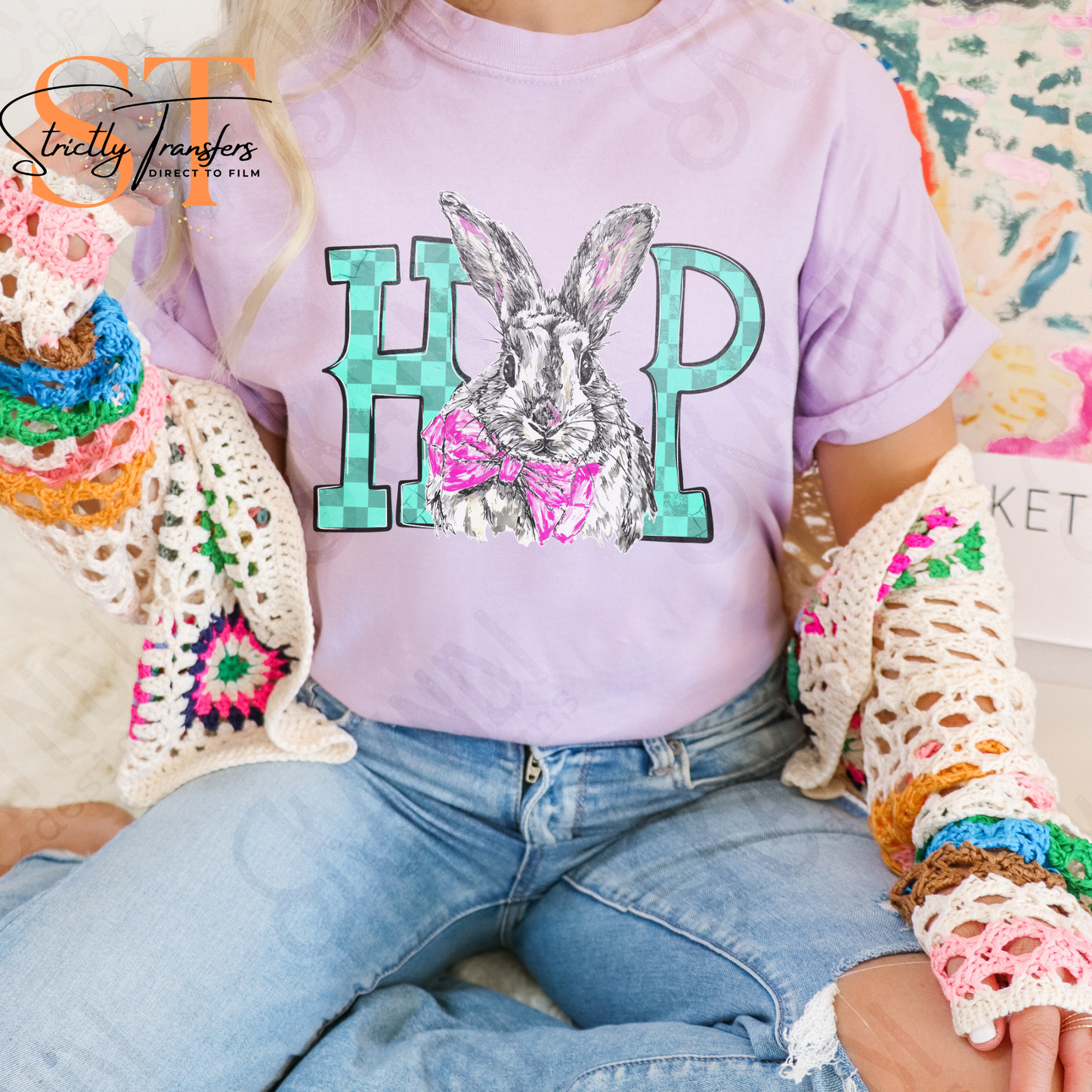 Hop Bunny Direct to Film Transfers