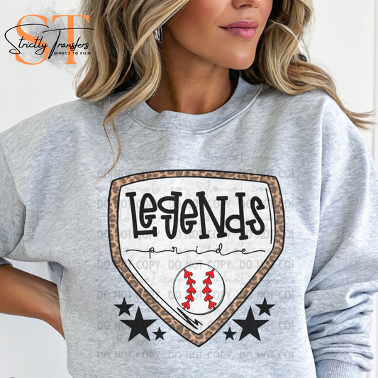 Legends Baseball Pride Direct to Film Transfers