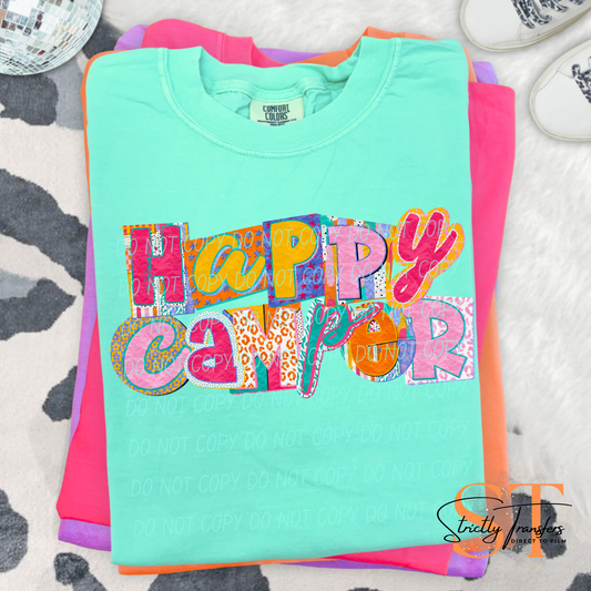 Happy Camper Direct to Film Transfers