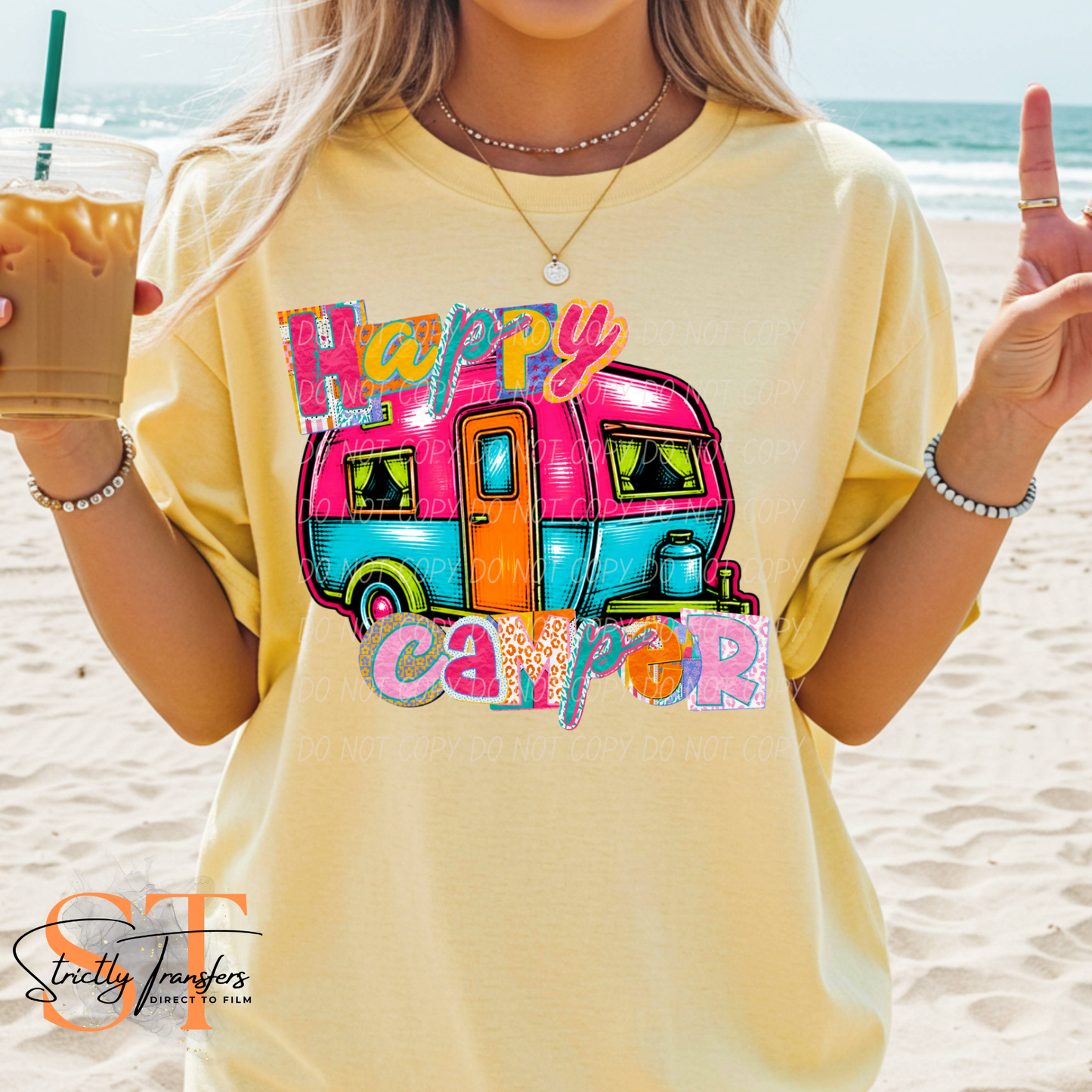 Happy Camper Camper Direct to Film Transfers