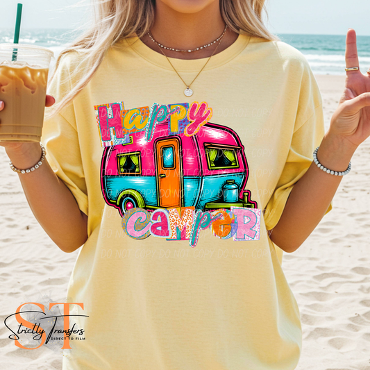 Happy Camper Camper Direct to Film Transfers