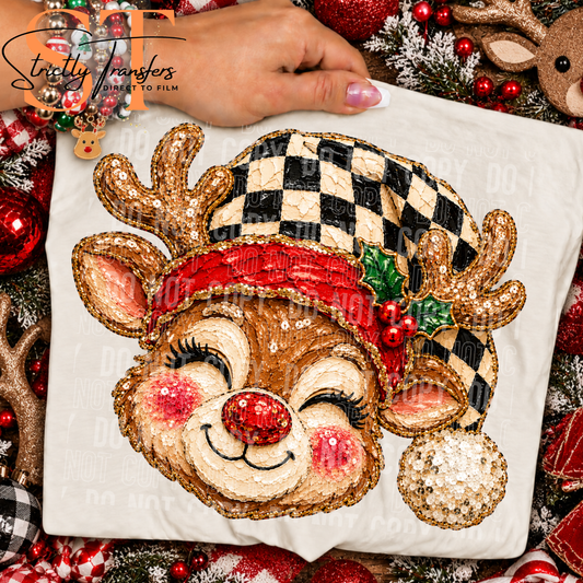 Faux Painted Reindeer Direct to Film Transfers